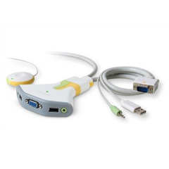 F1DG102U-B2 Belkin Flip USB with Audio KVM Switch