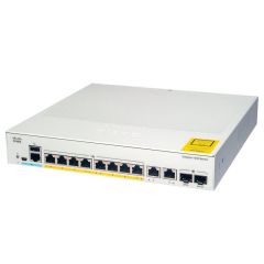 C1000-8FP-2G-L-RF Cisco Catalyst 1000-8FP-2G-L 8-Ports 8x 10/100/1000 + 2x SFP and RJ-45 Combo Uplink PoE+ Layer 2 Managed Rack-Mountable Network Switch