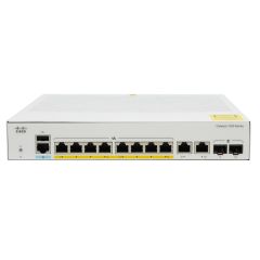 C1000-8FP-E-2G-L-RF Cisco Catalyst 1000 8-Ports 8x 10/100/1000 Gigabit + 2x 1G SFP and RJ-45 comb PoE+ Layer 2 Managed Rack-Mountable Network Switch