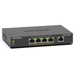 GS305EPP-100NAS Netgear GS305EPP 5-Ports PoE+ Gigabit Ethernet Smart Managed Plus Switch
