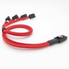 Mini SAS 4i SFF-8087 36P 36-Pin Male to 4SATA 7Pin Splitter Adapter Cable 0.5M