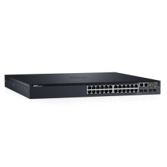 Dell Networking S3124P 24-Port 24 x 10/100/1000 (PoE+) + 2 x 10 Gigabit SFP+ + 2 x combo Gigabit SFP Layer 3 PoE Managed Network Switch