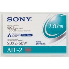 SDX250W//AWW Sony AIT-2 WORM Tape Cartridge - AIT AIT-2 - 50GB (Native) / 130GB (Compressed)
