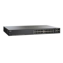 SF200-24FP Cisco Small Business 200-24FP 24-Ports PoE 10/100Base-T + 2 x Ports Combo SFP (mini-GBIC) layer-2 Managed Rack-mountable Fast Ethernet Network Switch
