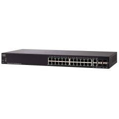 SF350-24MP-K9-NA Cisco Small Business SF350-24MP 24-Ports 24 x 10/100 (PoE+) + 2 x combo Gigabit Ethernet/Gigabit SFP + 2 x Gigabit SFP Layer 3 Managed Rack-mountable 1U Network Switch