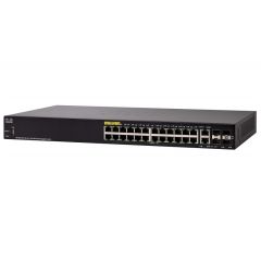 Cisco Small Business SF350-24P 24-Ports 24 x 10/100 (PoE+) + 2 x 10/100/1000 + 2 x combo Gigabit SFP Layer 3 Managed Rack-mountable 1U Network Switch