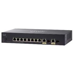 Cisco Small Business SF352-08P 8-Ports 8 x 10/100 (PoE+) + 2 x combo Gigabit Ethernet/Gigabit SFP Layer 3 Managed Network Switch