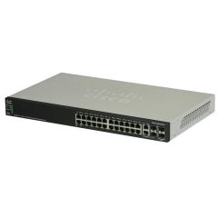 SF500-24-K9-G5-RF Cisco Small Business SF500-24 24-Ports 24 x 10/100 + 2 x Combo Gigabit SFP + 2 x SFP Layer 3 Managed Rack-Mountable Network Switch