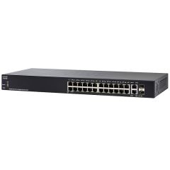 SG250-26HP Cisco Small Business SG250-26HP 26-Ports 24 x 10/100/1000 (PoE+) + 2 x combo Gigabit SFP Layer 3 Unmanaged Rack-mountable 1U Network Switch