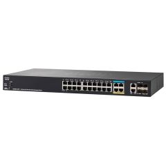 SG350X-24PD-K9-NA Cisco Small Business SG350X-24PD 24-Ports 10G 20 SFP+ slots 4 x Combo 10G Copper/SFP+ PoE+/UPOE Layer 3 Managed Rack-Mountable Network Switch