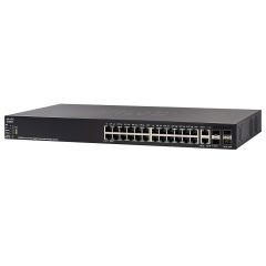 Cisco Small Business SG550X-24P 24-Ports 24 x 10/100/1000 (PoE+) + 2 x combo 10GBase-T + 2 x SFP+ Layer 3 Managed Rack-mountable 1U Network Switch