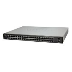 SLM2048T Cisco Small Business SLM2048T 48-Ports 10/100/1000Mbps PoE 2 x Combo mini-GBIC Port Smart Switch
