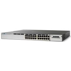 WS-C3750XV6-24U-L Cisco Catalyst 3750X-24U-L 24-Ports UPoE Layer 3 Managed Rack-mountable 1U Network Switch