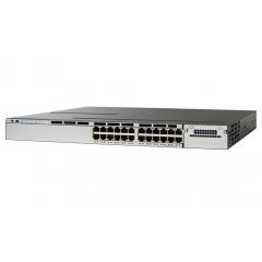 WS-C3850-24P-S Cisco Catalyst 3850-24P-S 24-Ports PoE+ Layer 3 Managed Rack-mountable 1U Network Switch
